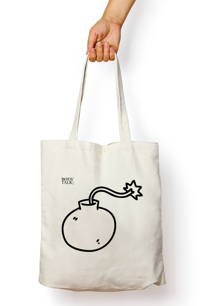 Fragile like a bomb - zipped tote